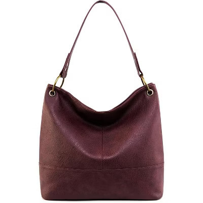 Purses for Women Hobo Shoulder Handbags with Zipper A-burgundy Brown 13.3 x 10.23 x 5.1 | Target