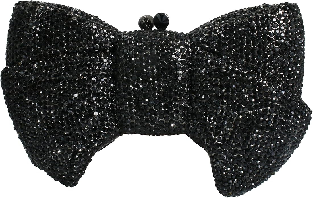 Women Luxury Bowknot Shaped Evening Clutch Sparkling Rhinestones Handbag for Banquet Wedding Part... | Amazon (US)