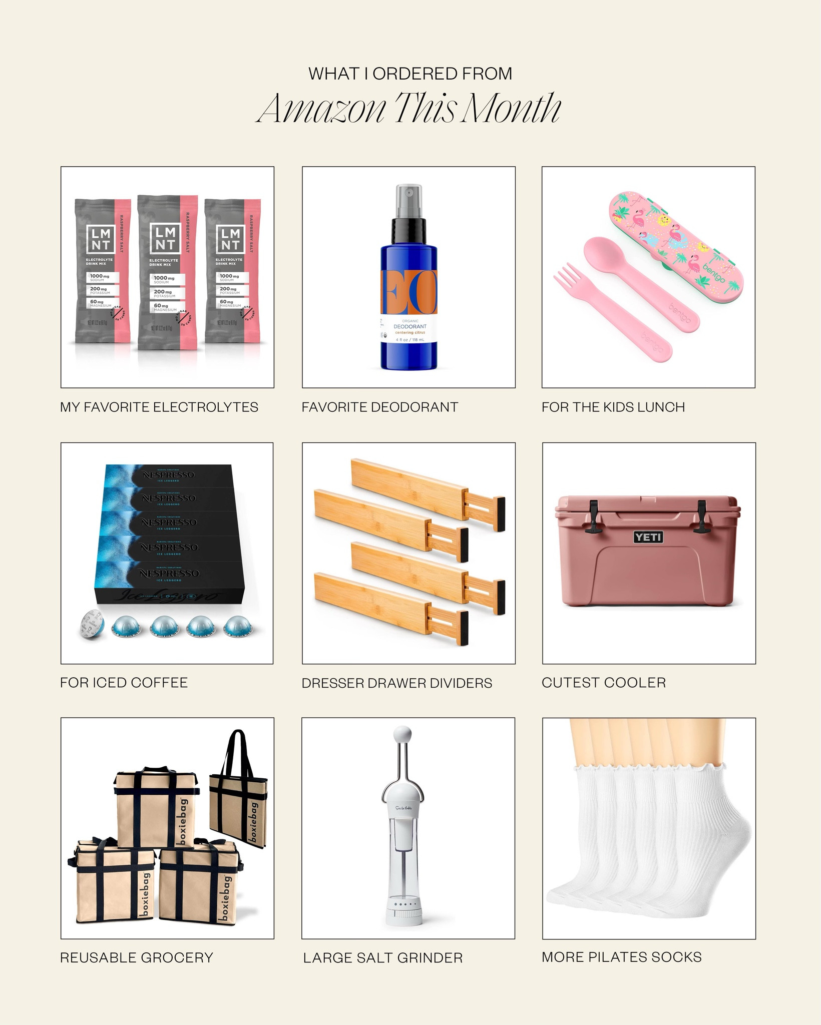 What I ordered from Amazon this month!