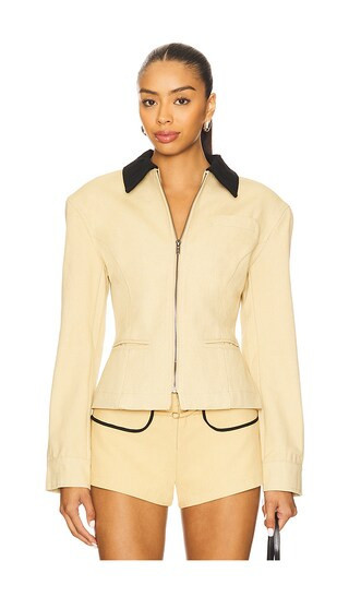 LIONESS Soho Jacket in Beige. - size S | Revolve Clothing (Global)