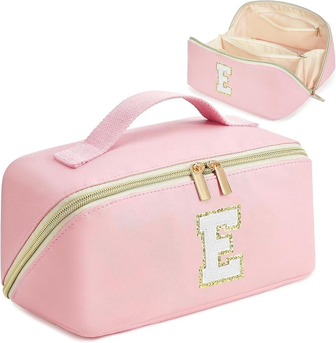 Christmas Gifts for Teen Girls Trendy Stuff - Travel Makeup Bag Pouch - Waterproof PU Leather Toi... | Amazon (US)
