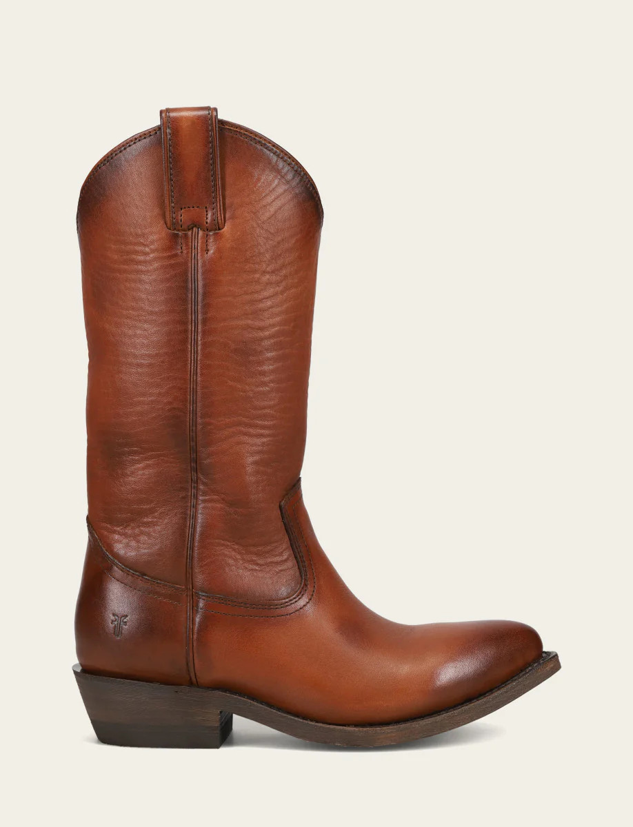 Women\u2019s Cognac Leather Mid-Calf Billy Pull On Boots | The Frye Company | FRYE