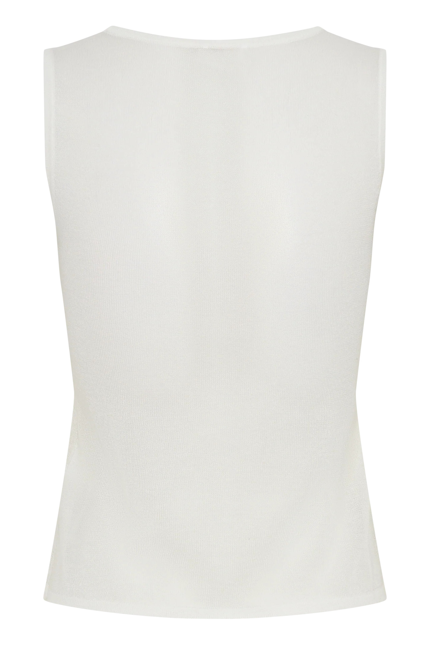 Dollie Sheer Knit Tank Top - Ivory | Meshki (APAC)