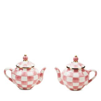 Mackenzie-Childs Rosy Check® Teapot Salt & Pepper Set    | Bloomingdale's | Bloomingdale's (US)