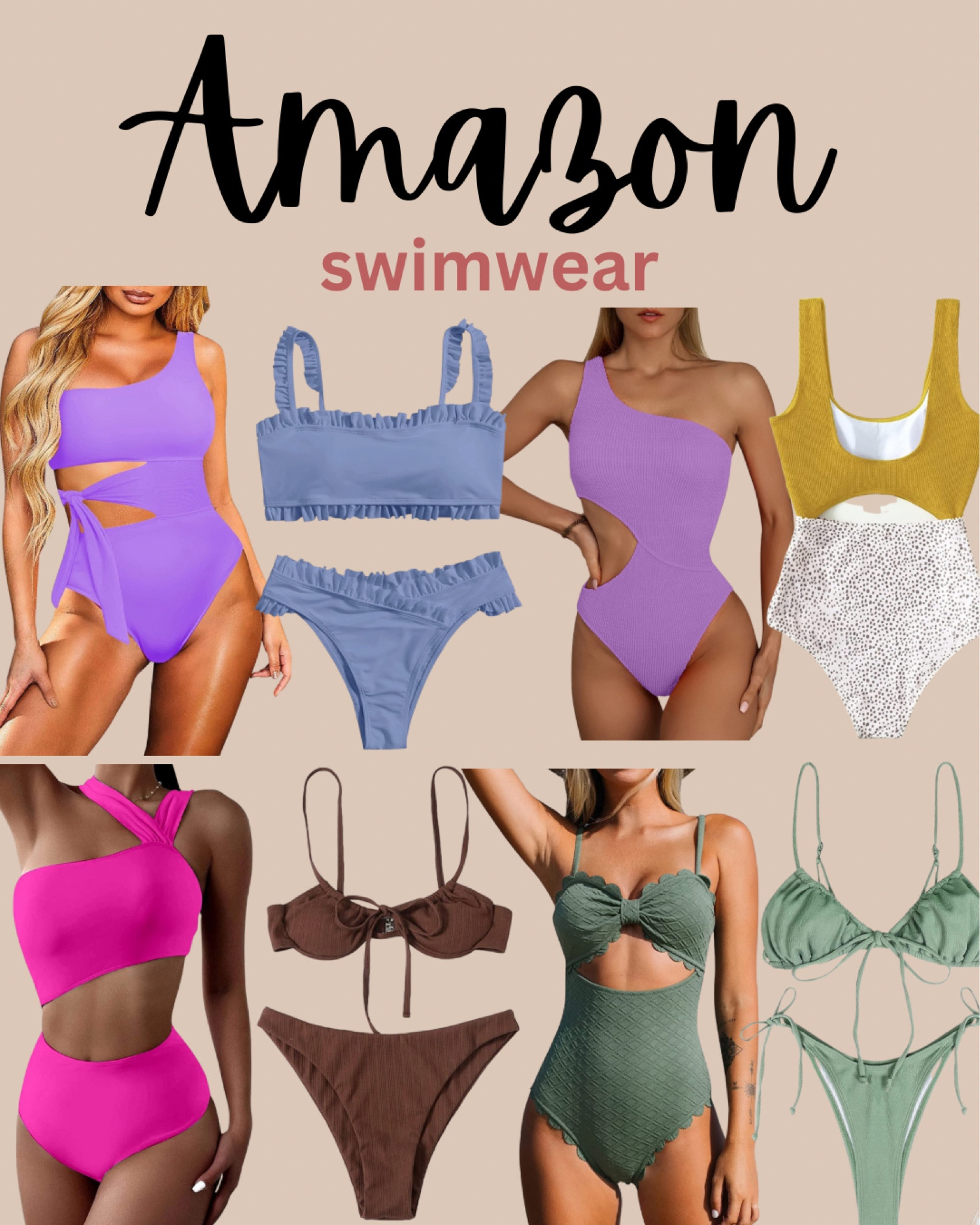 Swimwear from Amazon
| amazon | amazon swim | amazon swimsuit | swimwear  | vacation | travel | tropical | lulus finds | lulus travel | lulus vacation | boho | modest  | high waisted swimsuit | mom swimsuit | maternity swimwear | resort wear 2023 | vacation 2023 | beach | amazon beach | swimming | pool | resort | resort wear | resort outfit | coverup | swimsuits | bikini | swimwear | swimsuit | bathing suit | two piece swimsuit | one piece swimsuit | full coverage | Cabo | cruise | island | summer | spring | vacation finds | preppy | vacation dress | summer dress | tropical dress | coverup | swim coverup | honeymoon 

#LTKtravel #LTKswim #LTKSeasonal