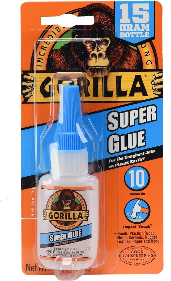 Gorilla Super Glue 15 Gram, Clear, (Pack of 1) | Amazon (US)