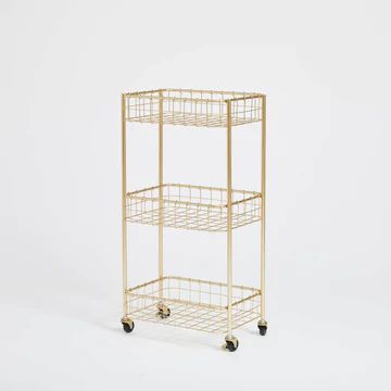 Wire 3-Tier Rolling Cart - Dormify | Dormify