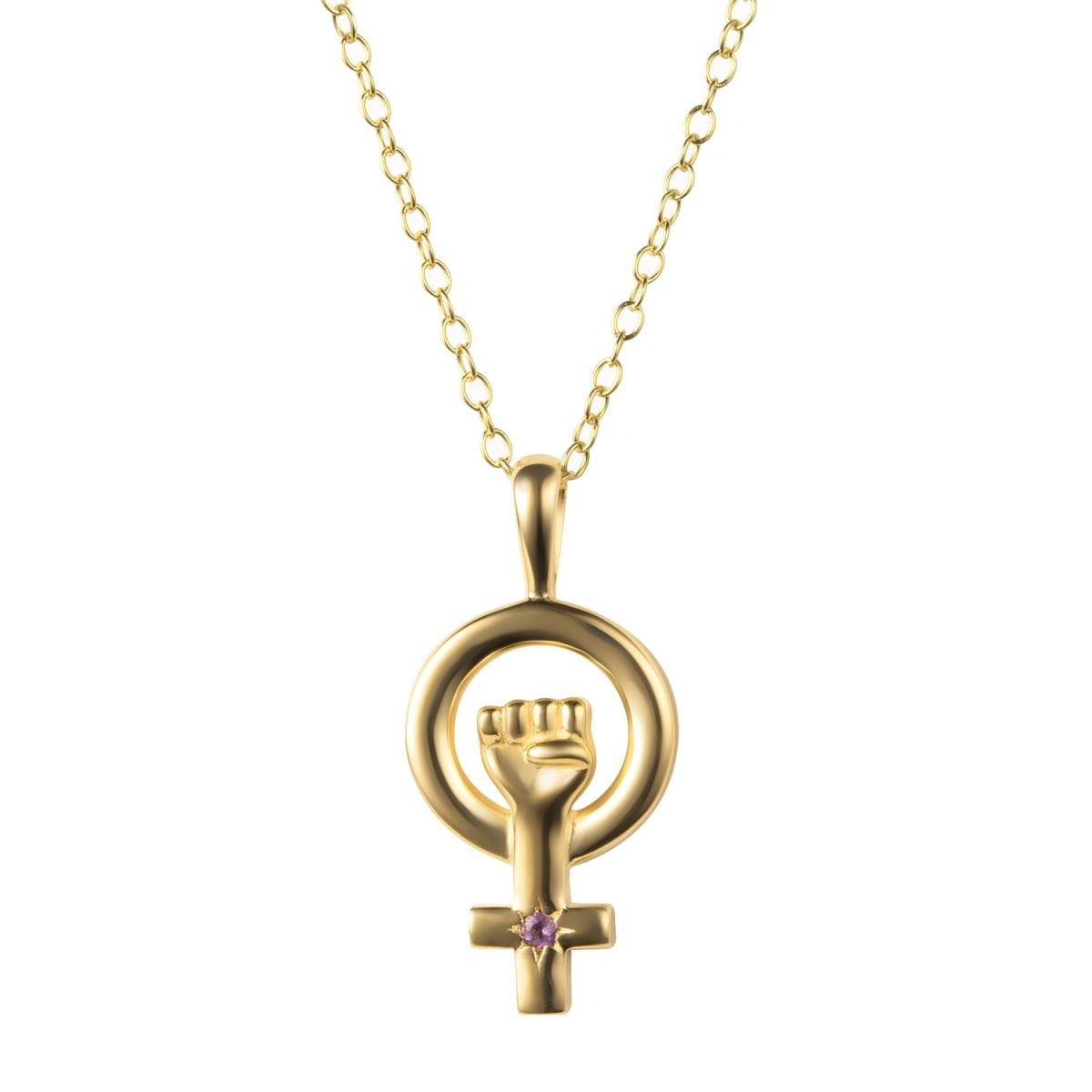 Woman Power Necklace In Gold Vermeil | Wolf & Badger (US)