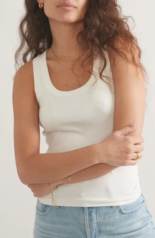 Marine Layer Lexi Ribbed Tank in White at Nordstrom, Size Small | Nordstrom