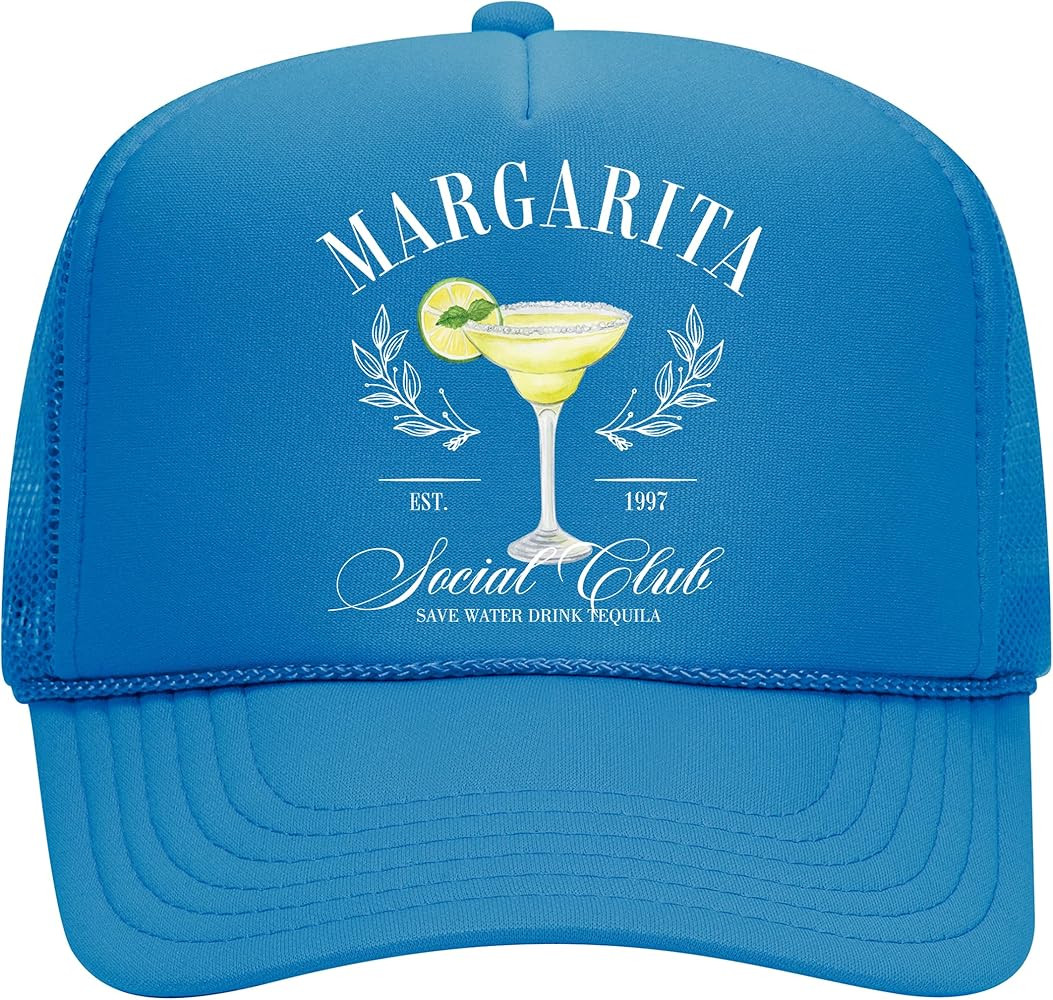 Margarita Social Club Trucker Hat | Margs Tequila Drinking Funny Cute Drinks | Premium Mesh Foam ... | Amazon (US)
