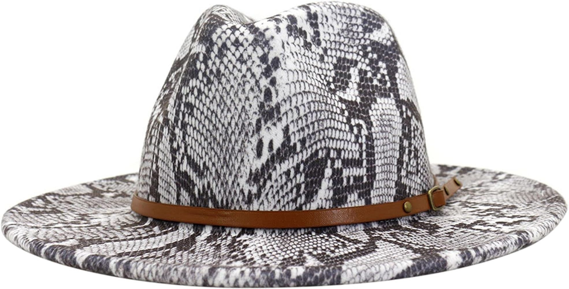 QZUnique Fedora Hat Wide Brim Felt Panama Cap Classic Floppy Wool Warm Top Hat Winter Vintage Jaz... | Amazon (US)