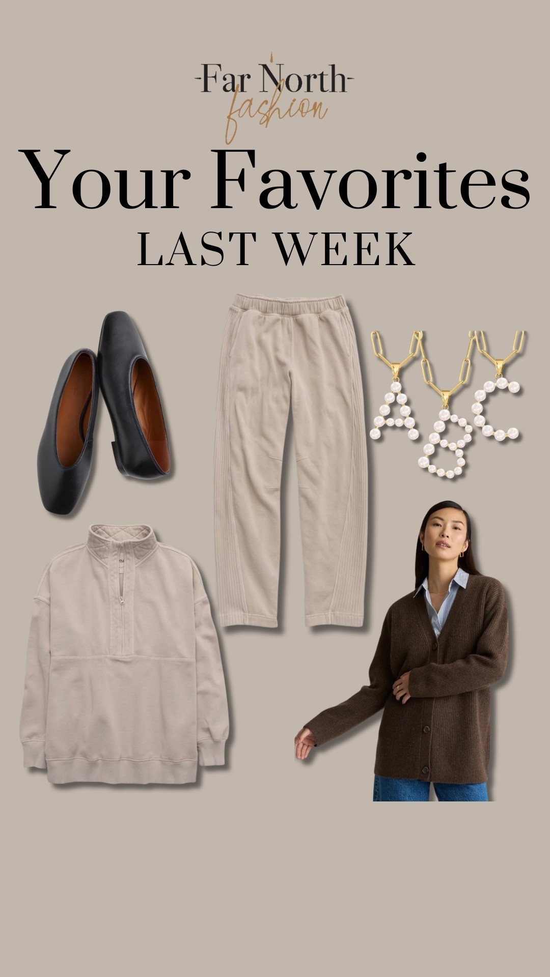 Last week’s best sellers:
1. Quince oversized cardigan
2. Aerie barrel sweatpants
3. Aerie quarter zip
4. Madewell Mylie flat
5. Ross-Simon’s pearl pendant necklace


#LTKMidsize #LTKOver40 #LTKSaleAlert