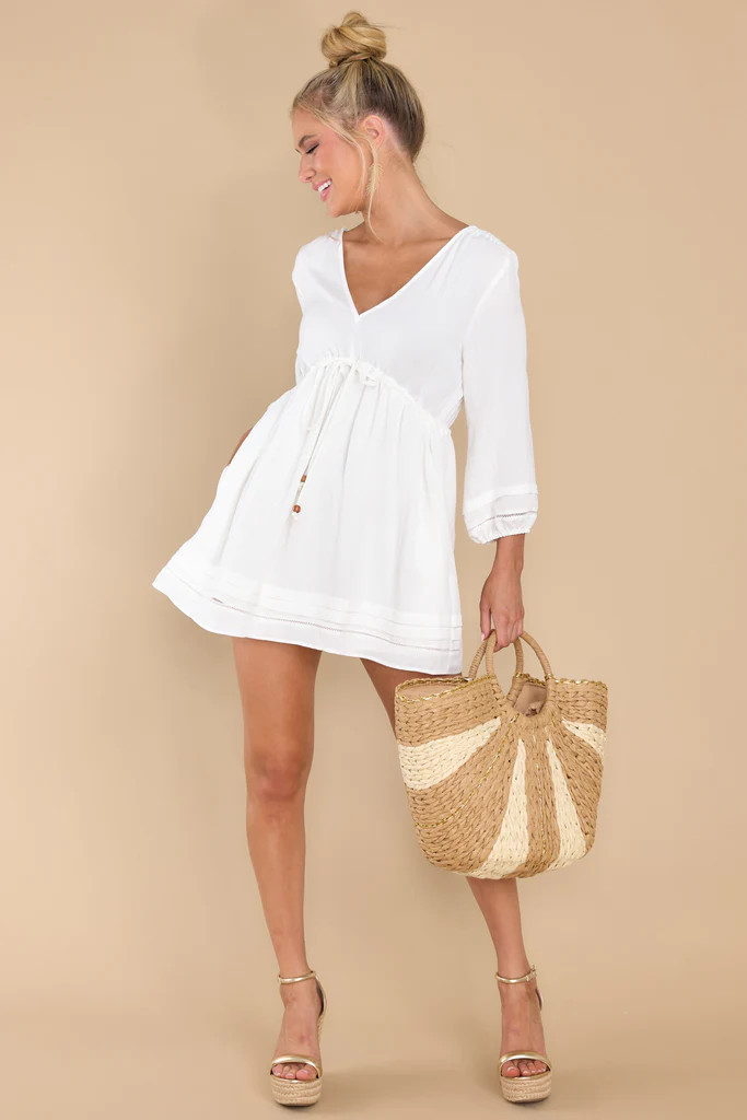 Seaside Dreams White Dress | Red Dress 
