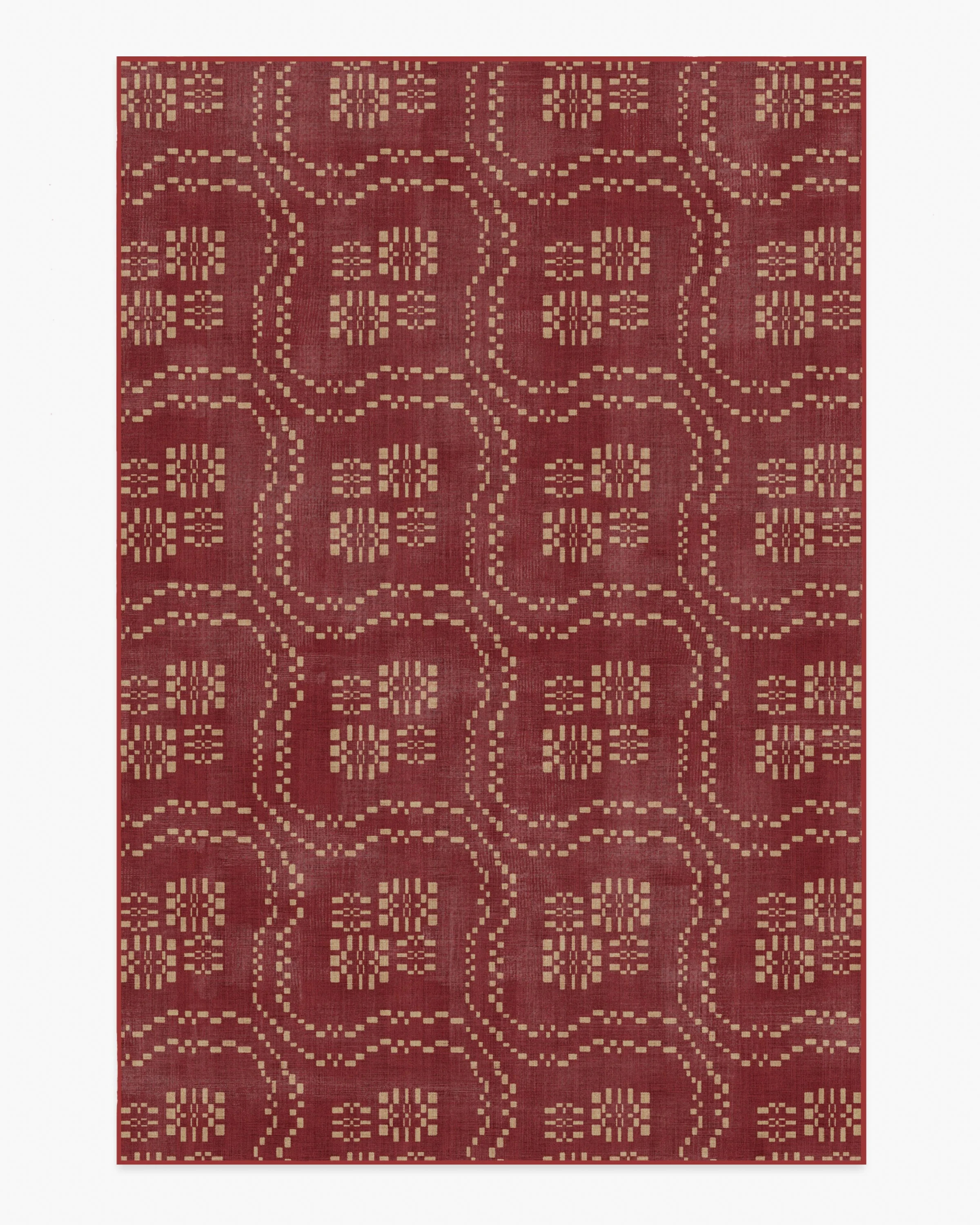 Arlen Amber Red Rug | Ruggable US | Ruggable