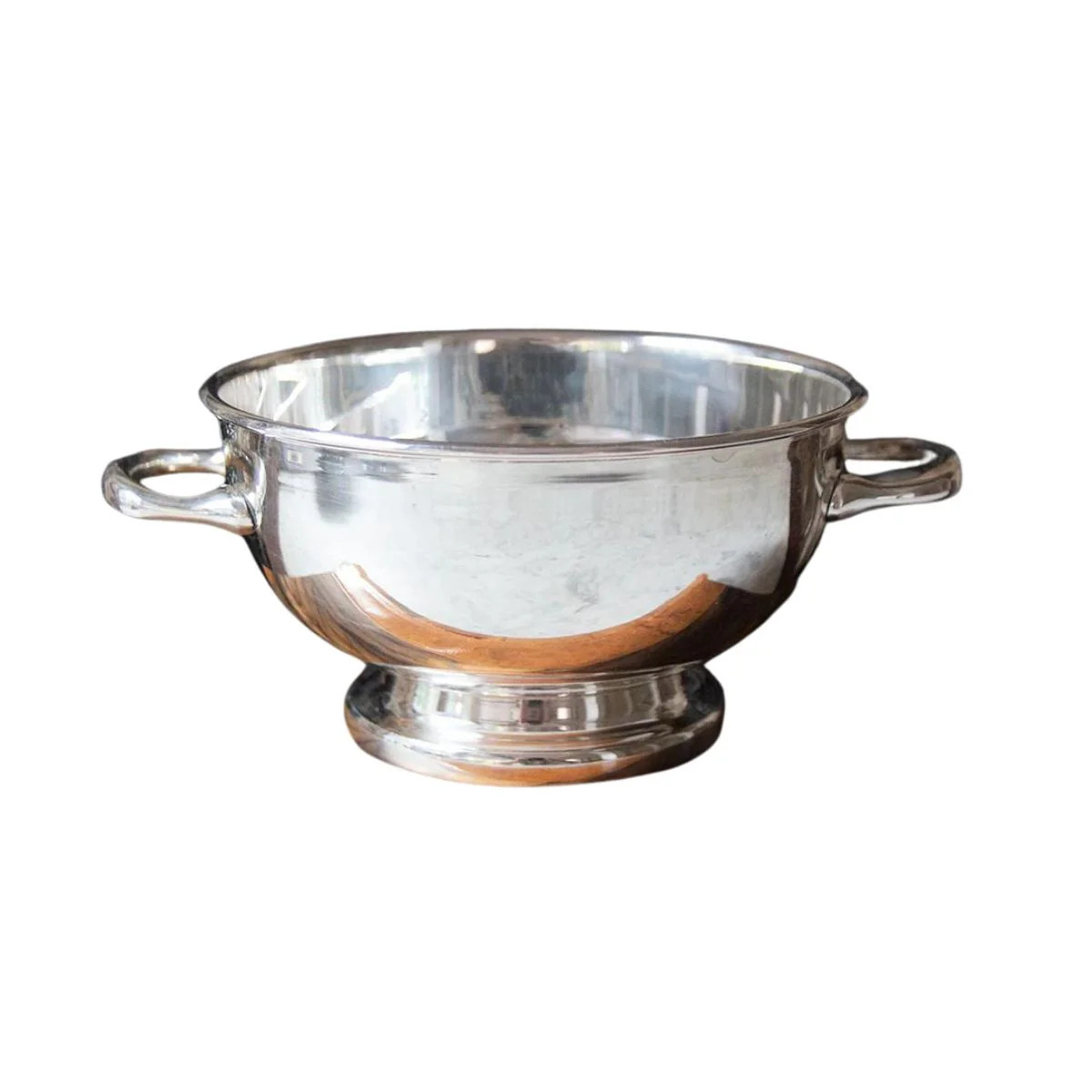 Silver Low Pedestal Bowl with Handles | Paloma & Co.