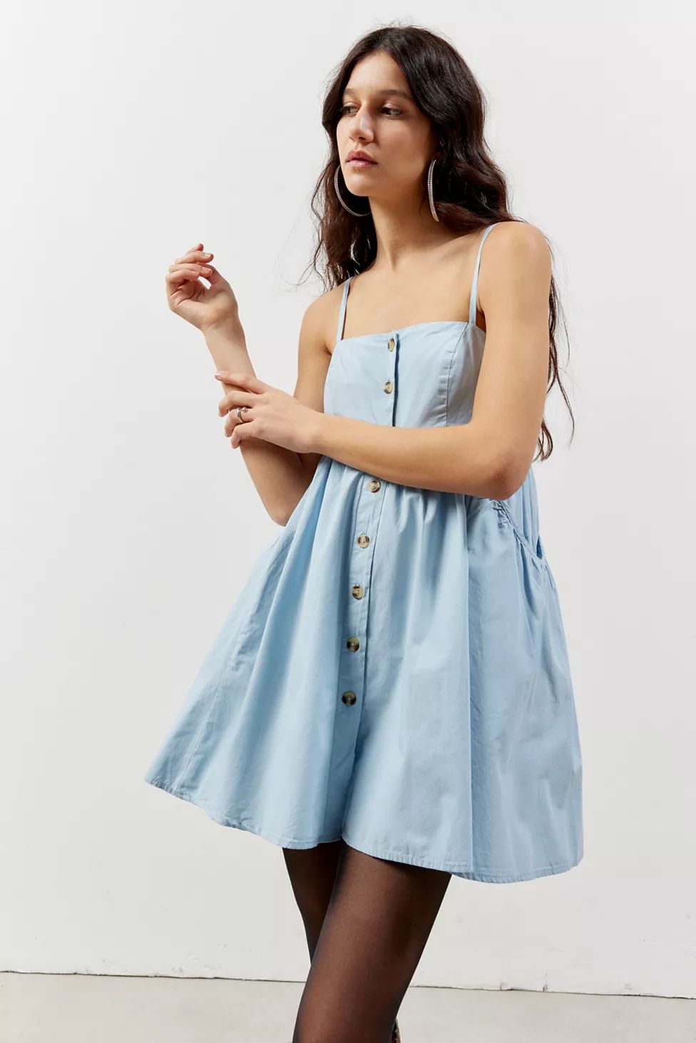 BDG Theo Babydoll Mini Dress | Urban Outfitters (US and RoW)