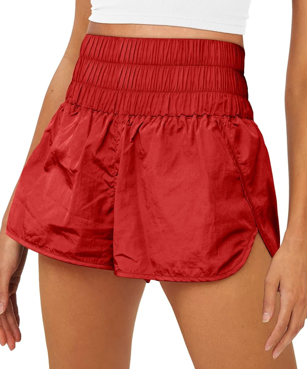 AUTOMET Womens High Waisted Athletic Shorts Elastic Casual Summer Running Shorts Quick Dry Gym Wo... | Amazon (US)