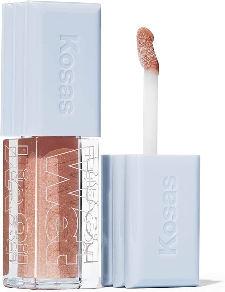 Kosas Wet Lip Oil Gloss - Hydrating Lip Plumping Treatment with Hyaluronic Acid & Peptides, Non-S... | Amazon (US)