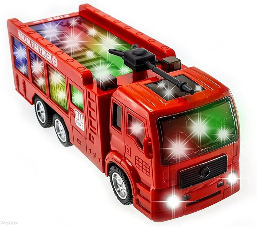 WolVolk Electric Firetruck - Unstoppable Adventure with Stunning 3D Lights and Sirens Fire Truck ... | Amazon (US)