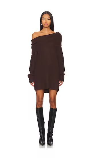 Ginger Pullover in Espresso | Brown Mini Dress | Chocolate Brown Dress | Revolve Clothing (Global)