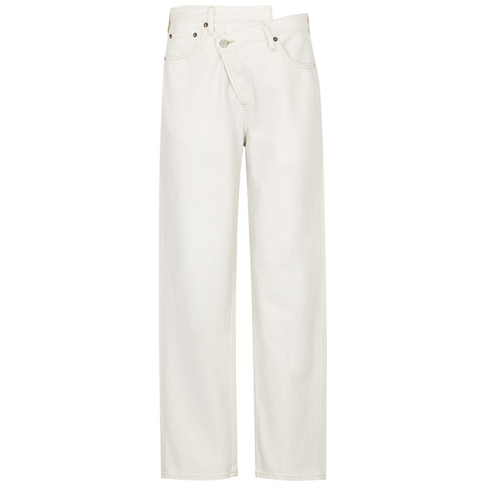 AGOLDE Criss Cross White Straight-leg Jeans | Harvey Nichols (Global)