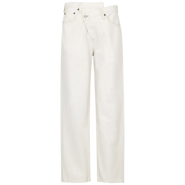 AGOLDE Criss Cross White Straight-leg Jeans | Harvey Nichols (Global)