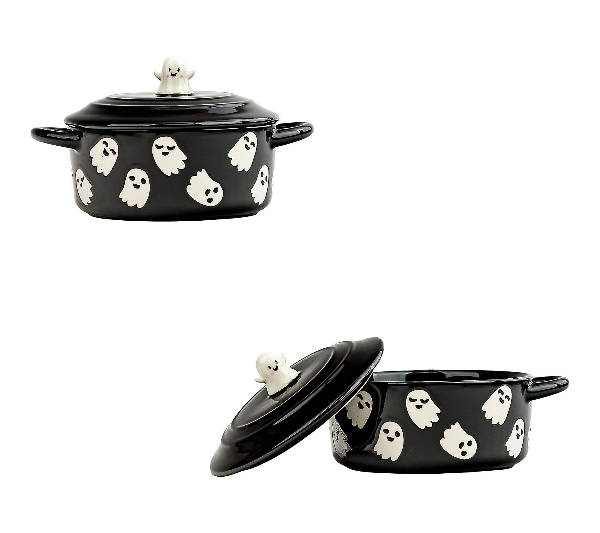 10 Strawberry Street Set of 2 Flying Ghost Bake ware Cocottes | QVC