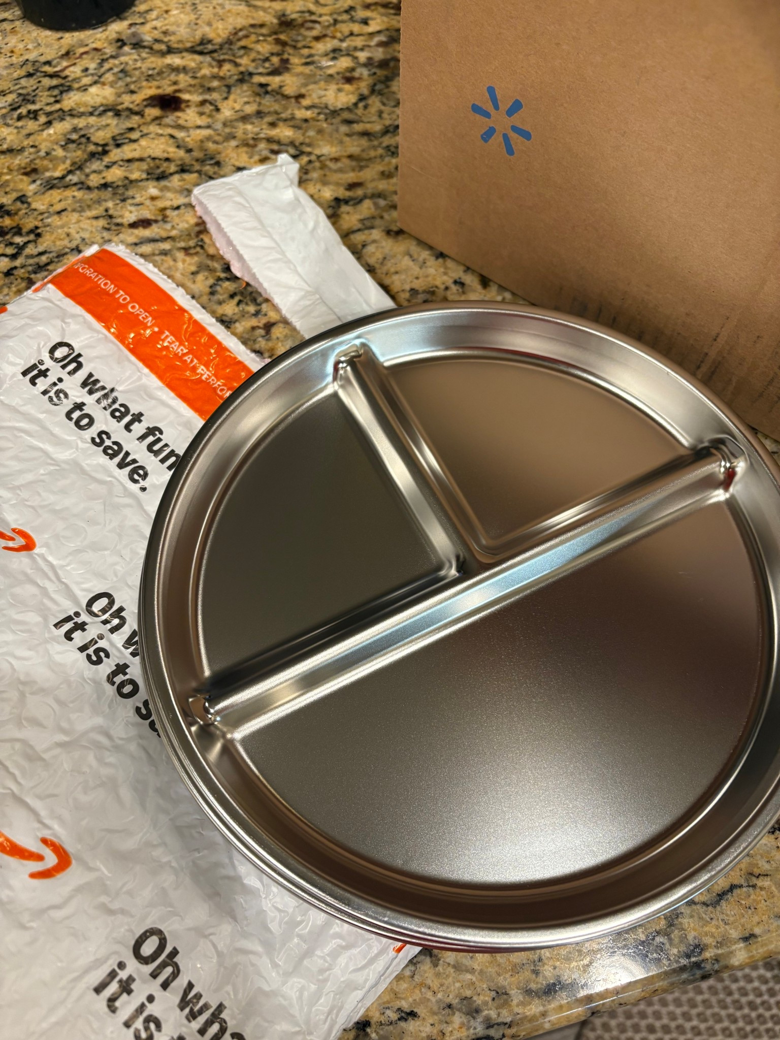 Non toxic stainless steel kids plates 