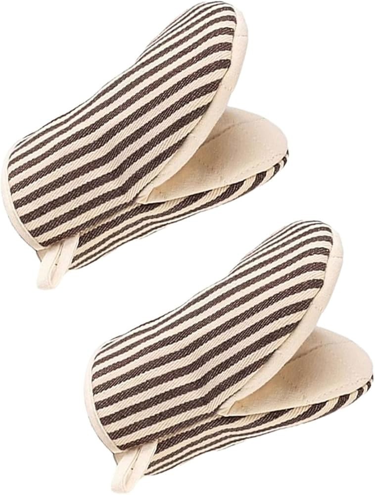 Amazon.com: 1 Pair Mini Oven Mitts,High Heat Resistant Oven Gloves,Kitchen Short Oven Mit with Ha... | Amazon (US)