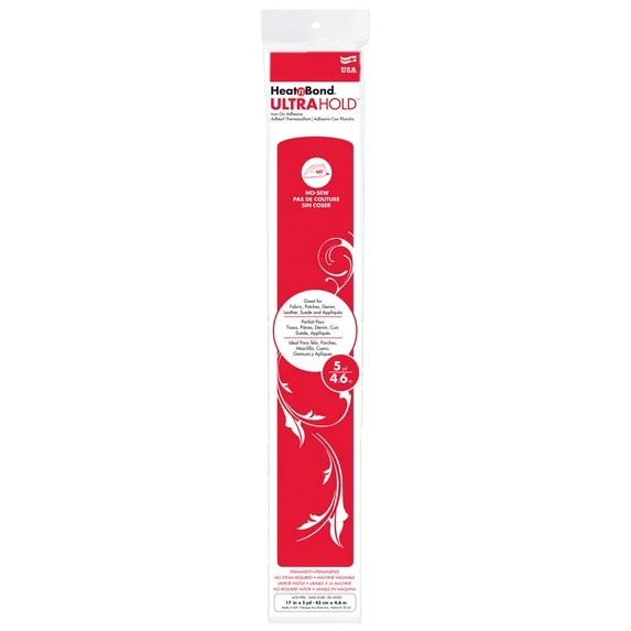 HeatnBond UltraHold Iron-on Adhesive for Fabrics, 17 Inch x 5 Yards | Walmart (US)