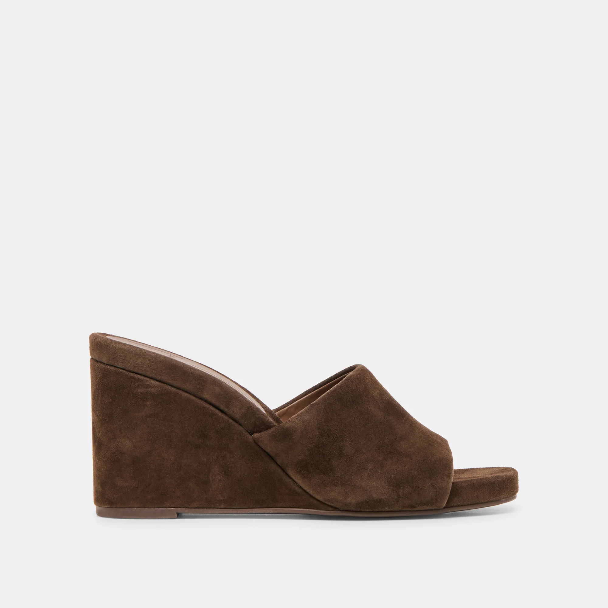 Holta Wedges Dk Brown Suede | DolceVita.com