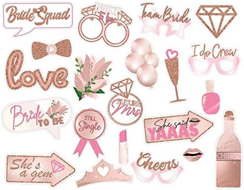 21 Pcs Bachelorette Party Funny Photo Booth Props Supplies, Wedding, Engagement Party, Bridal Sho... | Amazon (US)
