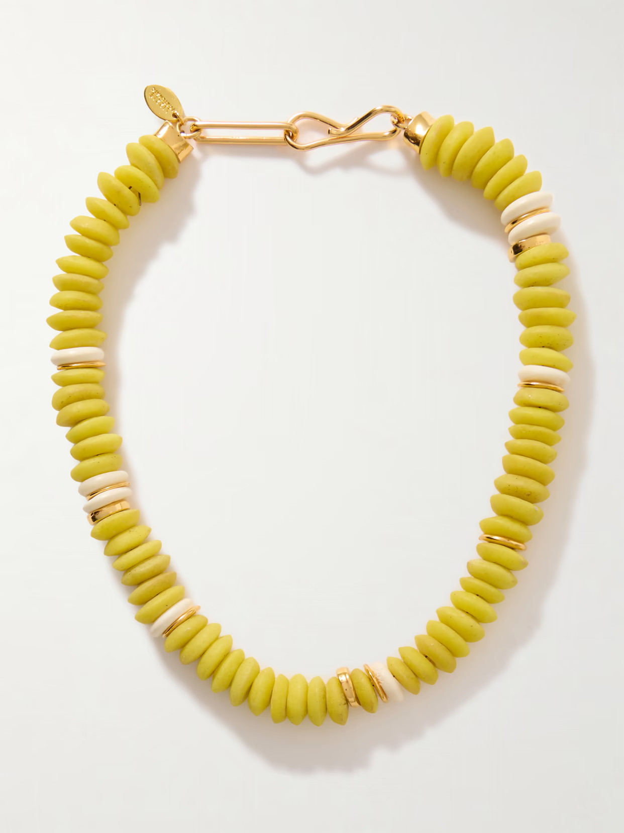 Lizzie Fortunato - Laguna Gold-plated Beaded Necklace - Yellow | NET-A-PORTER (US)