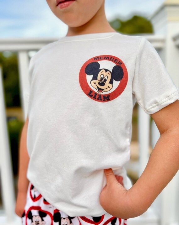 Custom Mickey Mouse Club Name Tee , Disney Set, Disney Vacation Tee kids & baby Disney Outfit, Ki... | Etsy (US)