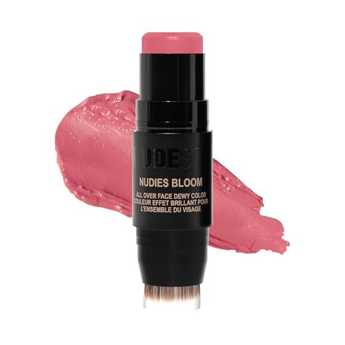 Nudestix Nudies Bloom All Over Dewy Color – 3-in-1 Cream Blush Stick for Cheeks, Eyes & Lips with Built-In Brush | Sheer, Glossy Finish | Vegan, Long-Wear, Multi-Use Makeup (Bohemian Rose) | Amazon (US)