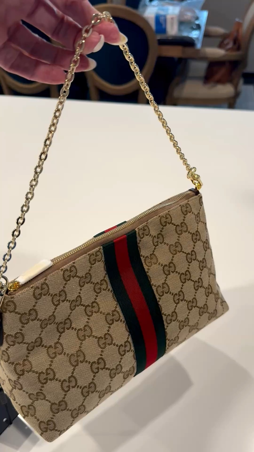 Gucci pouch turned into a small bag!