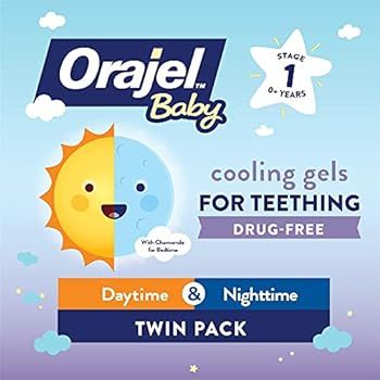 Orajel Baby Daytime and Nighttime Non-Medicated Cooling Gels for Teething, 2 tubes, 0.18 oz each | Amazon (US)