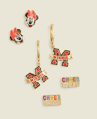 Disney | Macy's Minnie Mouse Cheer Squad 3 Pair Earring Set, Created for Macy's | Macy's