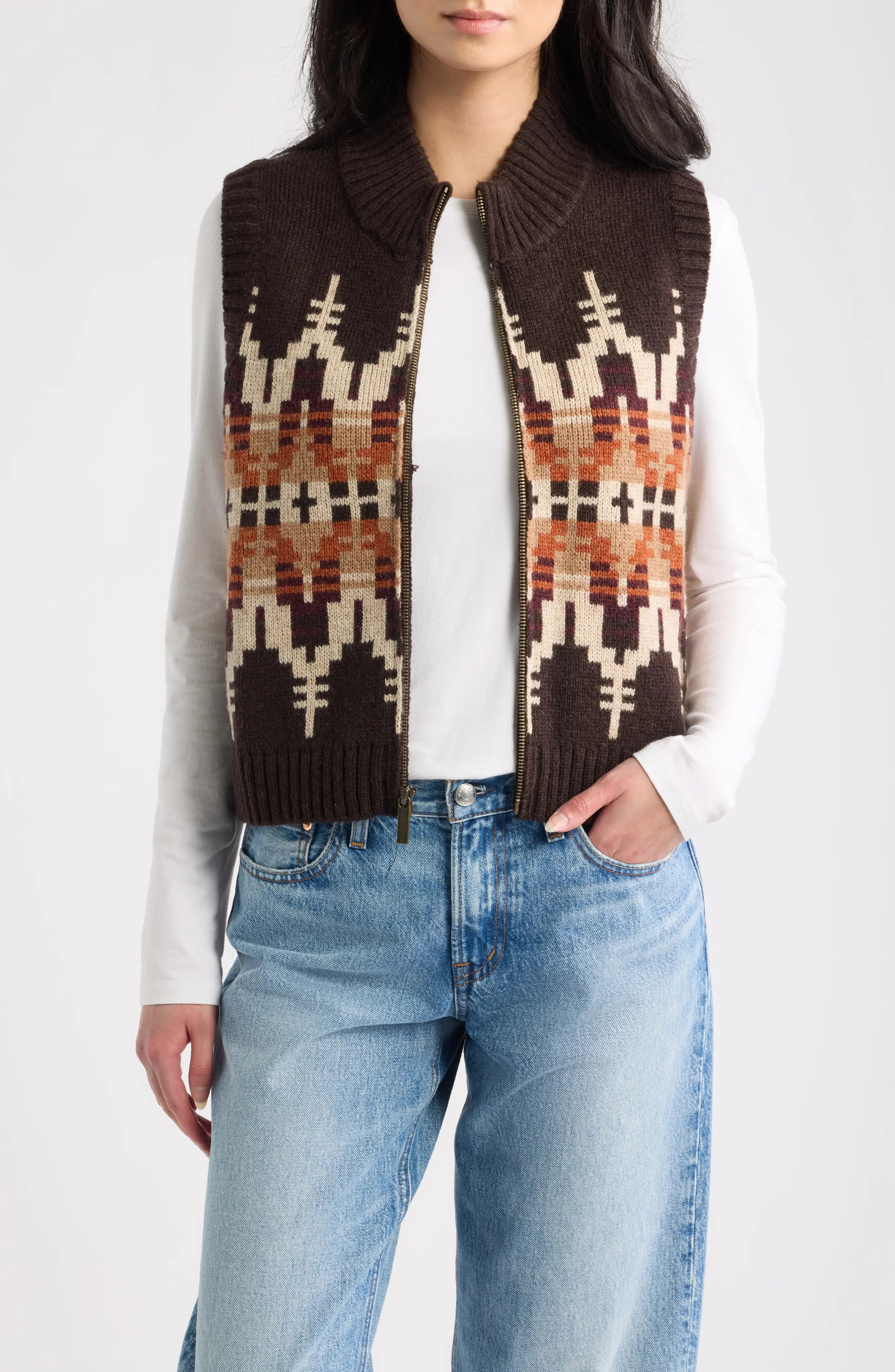 Pendleton Shetland Collection Graphic Wool Vest (Women) | Nordstrom | Nordstrom
