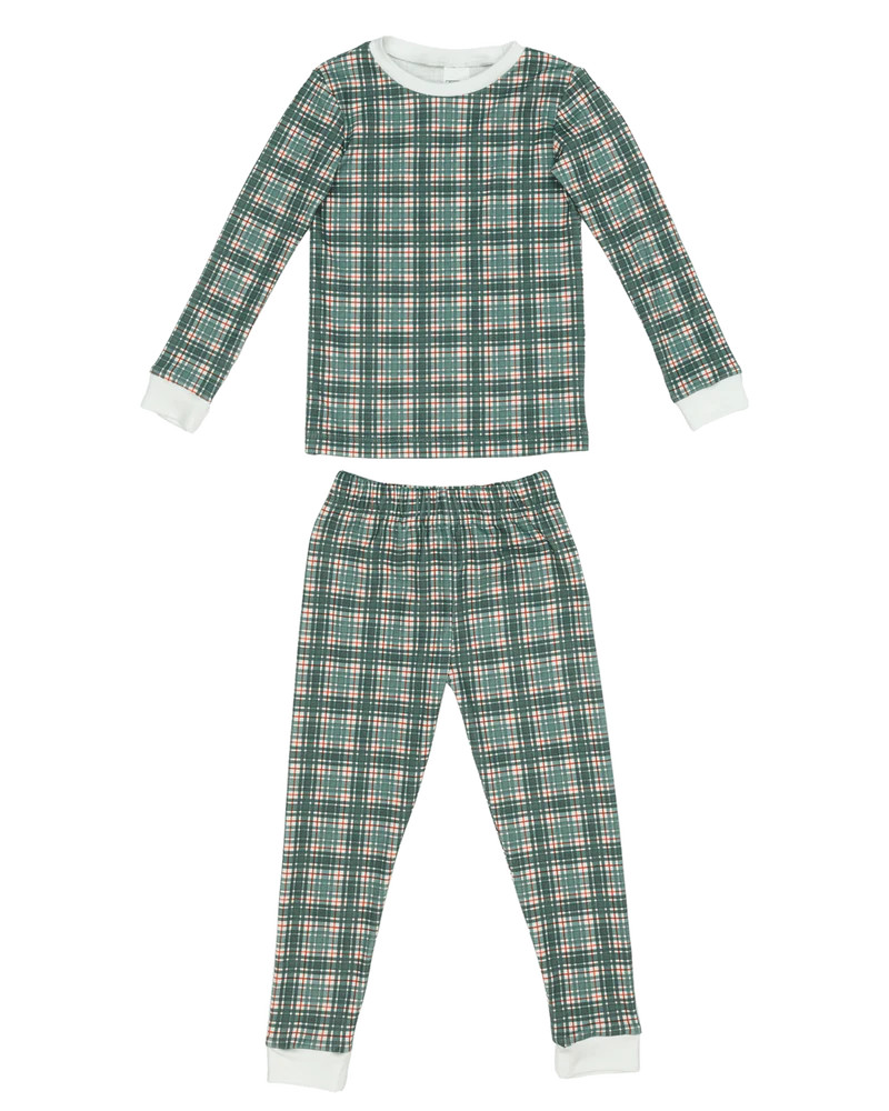 Pajama Set in Cavalier Plaid | Sun House Children's
