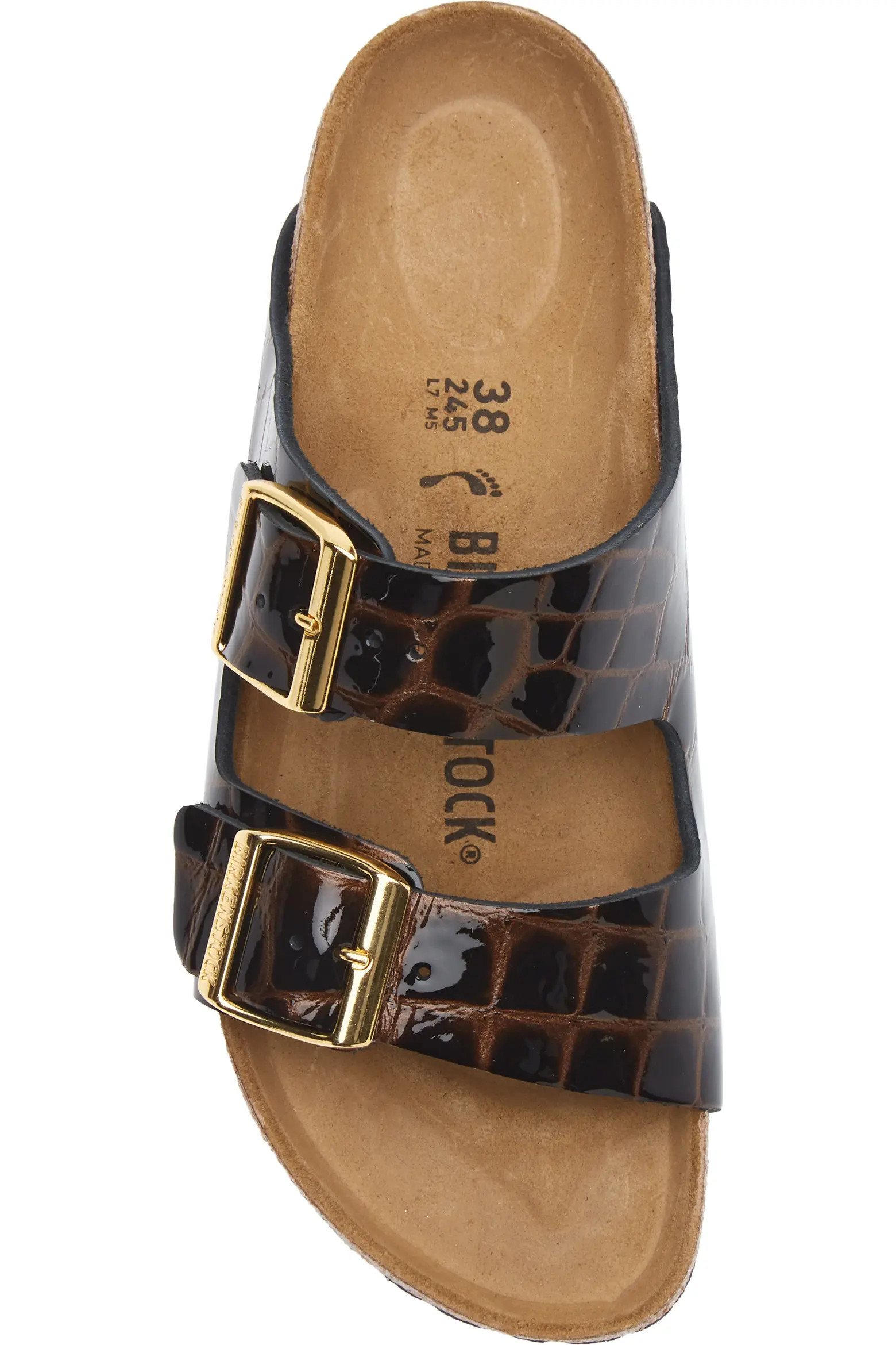 Birkenstock Arizona Croc Embossed Slide Sandal (Women) | Nordstrom | Nordstrom