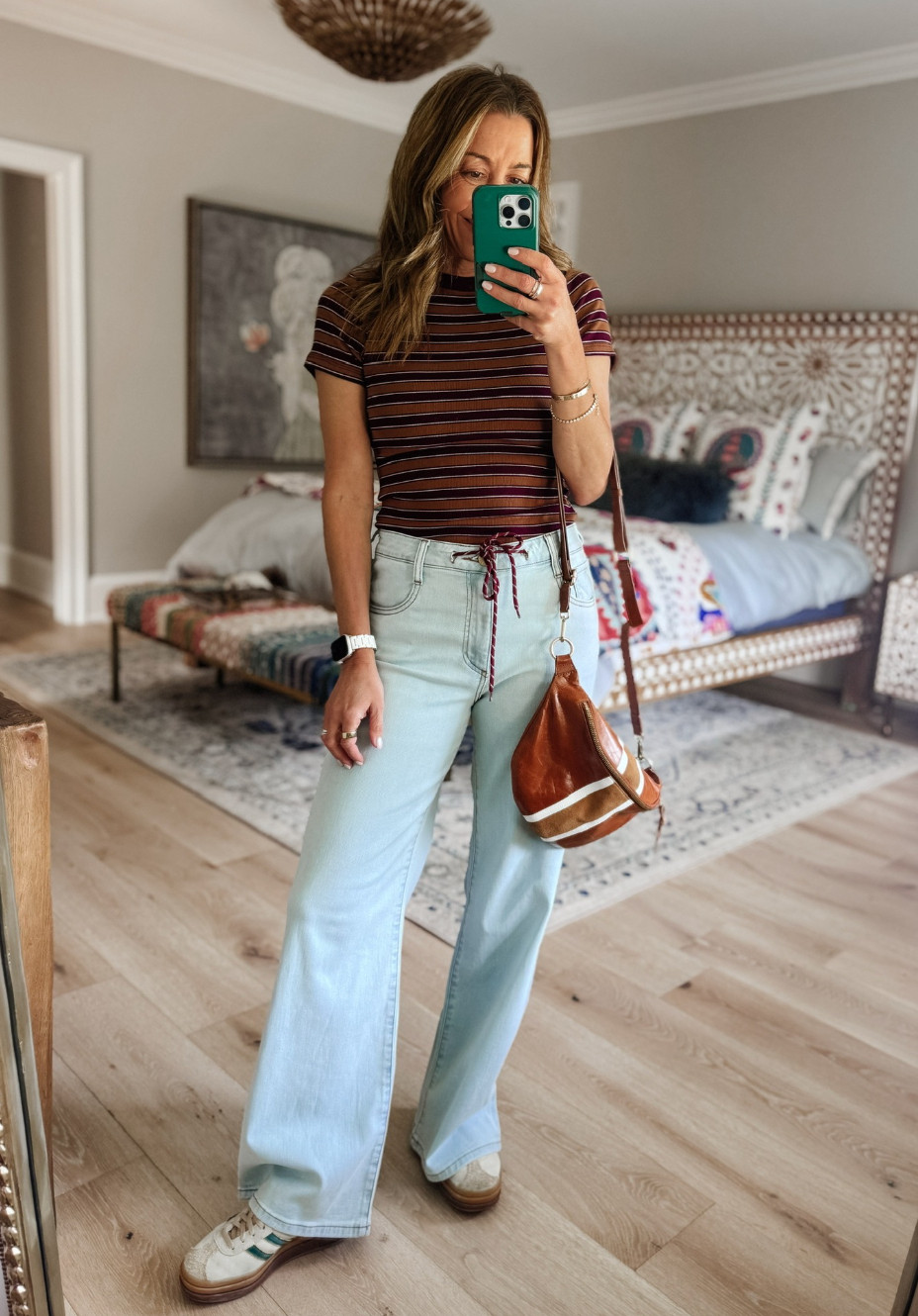 In case anyone was wondering brown is sticking around for spring and summer and I am loving it! One way to way the rich and yummy shade, pair with light wash denim for a fresh look. 

 #LTKootd #LTKmomlife #LTKSeasonal