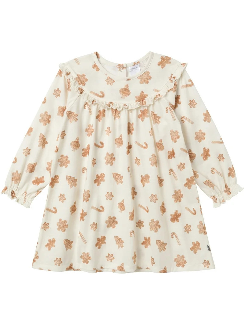 Modern Moments by Gerber Toddler Girl Christmas Ruffle Yoke Nightgown, Sizes 12 Months - 5T | Walmart (US)