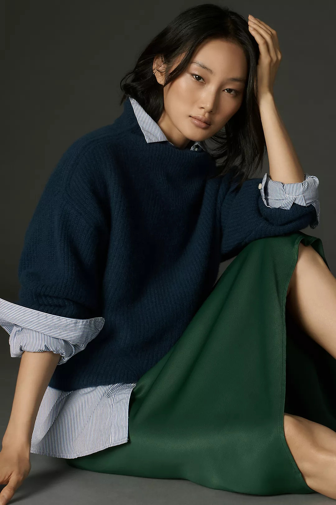 The Enza Oversized Ribbed Cashmere Sweater | Anthropologie (US)