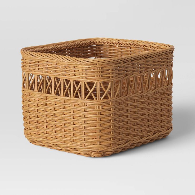 Mutliweave Rattan Cube Basket - Threshold&#8482; | Target