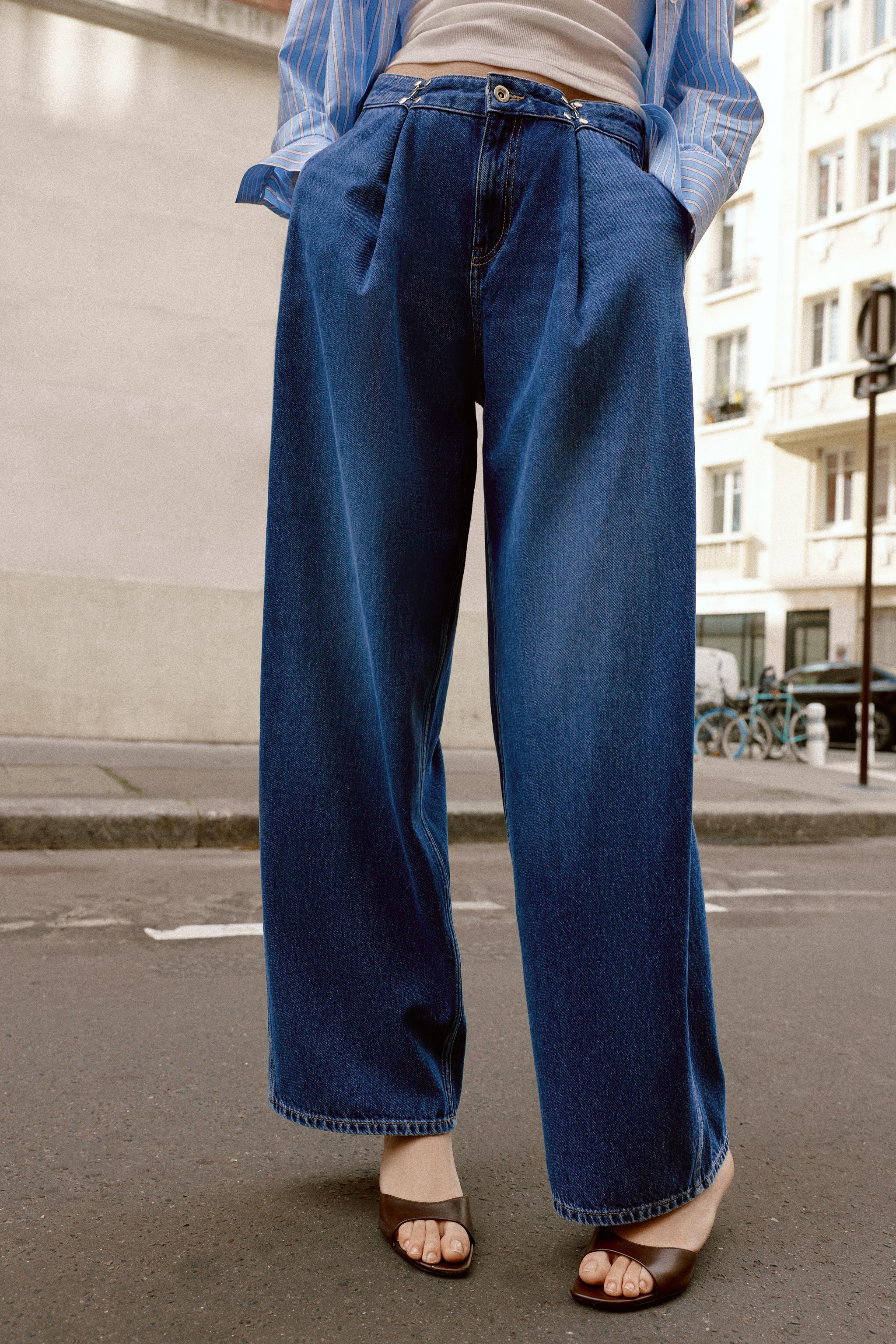 Z1975 LOOSE FIT HIGH-WAIST JEANS WITH HOOKS | Zara IT
