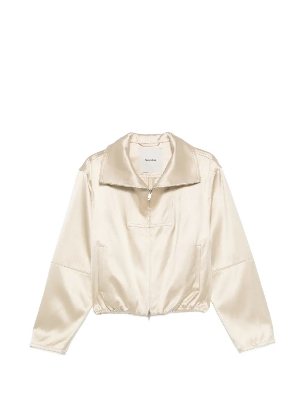 boxy funnel neck jacket | Farfetch Global