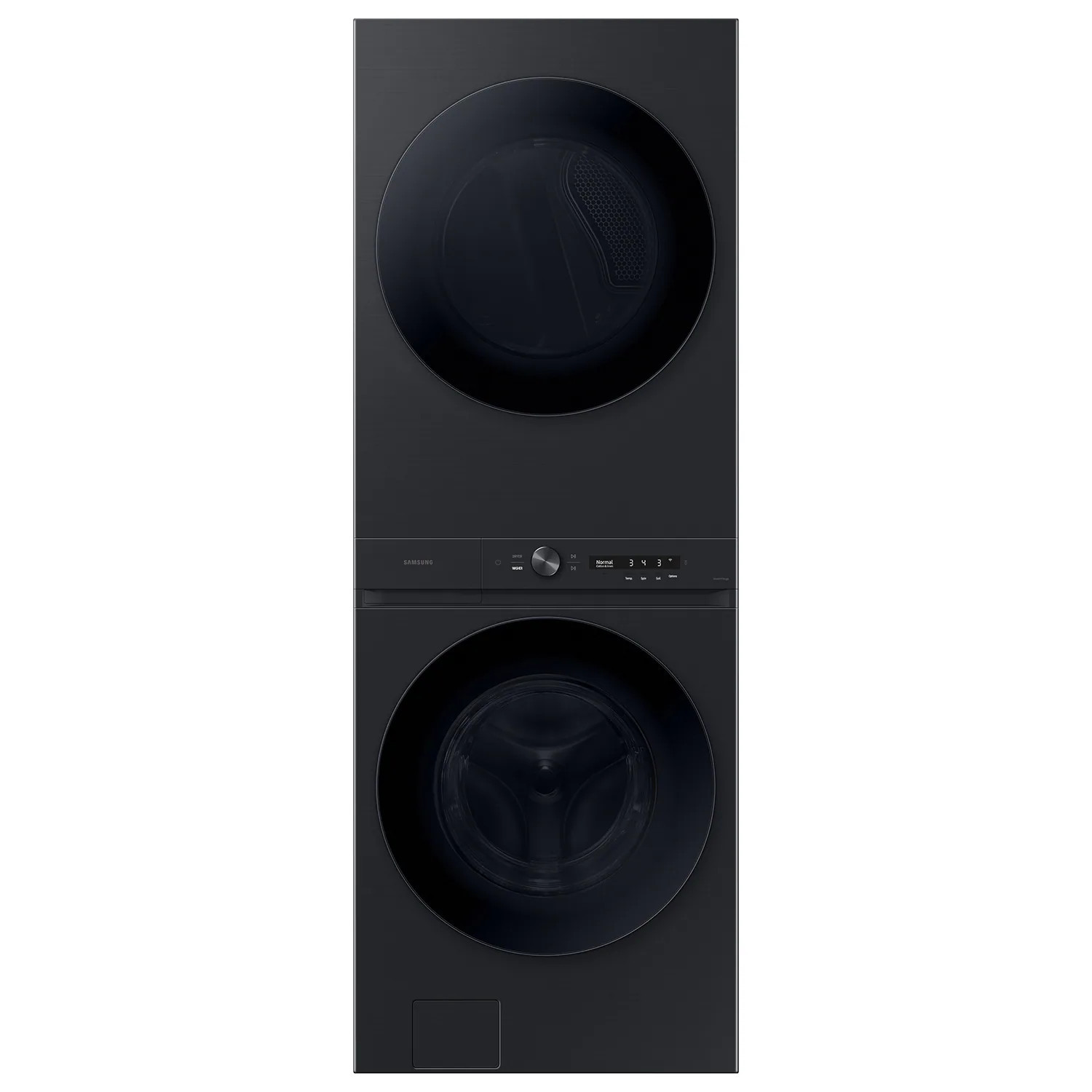 Samsung Bespoke AI Laundry Hub Electric Stacked Laundry Center with 4.6-cu ft Front load Washer and 7.6-cu ft Dryer ( Brushed Black ) | WH46DBH500EV | Lowe's