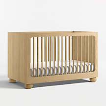Emery Natural Oak Wood Convertible Crib | Crate & Kids | Crate & Barrel
