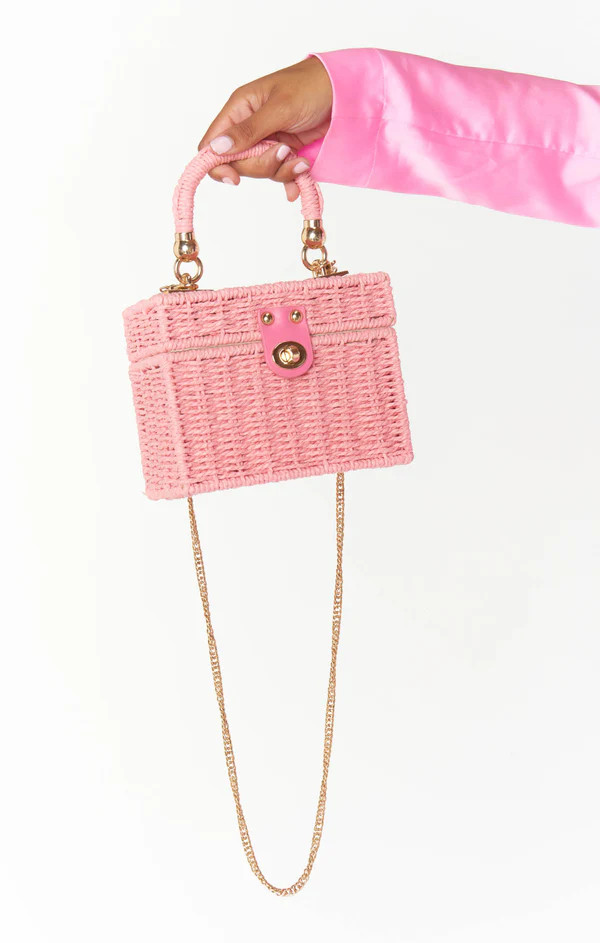 Roxy Rattan Bag ~ Pink | Show Me Your Mumu